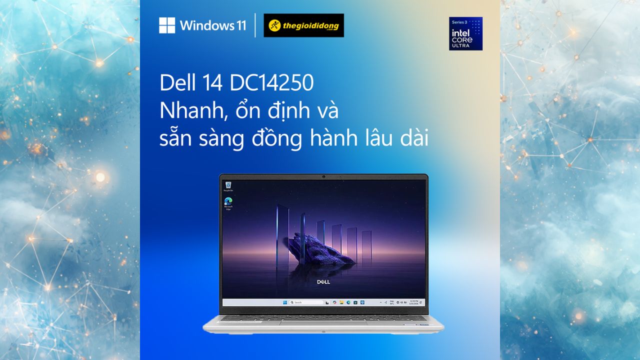 Dell 14 Dc14250-Dc4C5386W: Laptop Core 5 120U Gọn Gàng, Kèm Office Bản Quyền