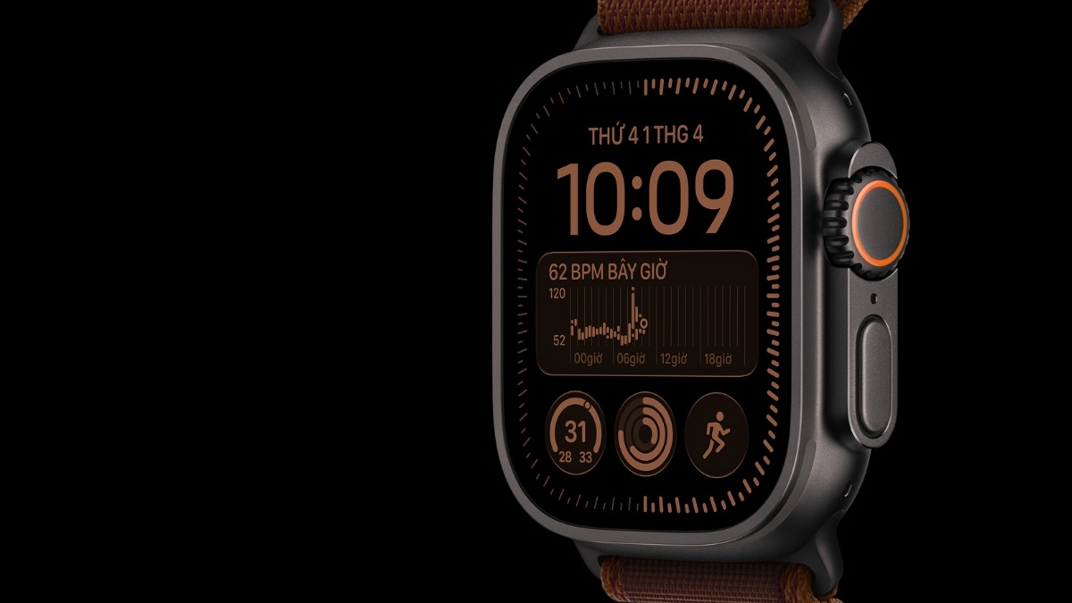 Apple Watch Ultra 4 vỏ titan đen với mặt kính sapphire phẳng (Ảnh: Apple) Apple Watch Ultra 4 vỏ titan đen với mặt kính sapphire phẳng (Ảnh: Apple)