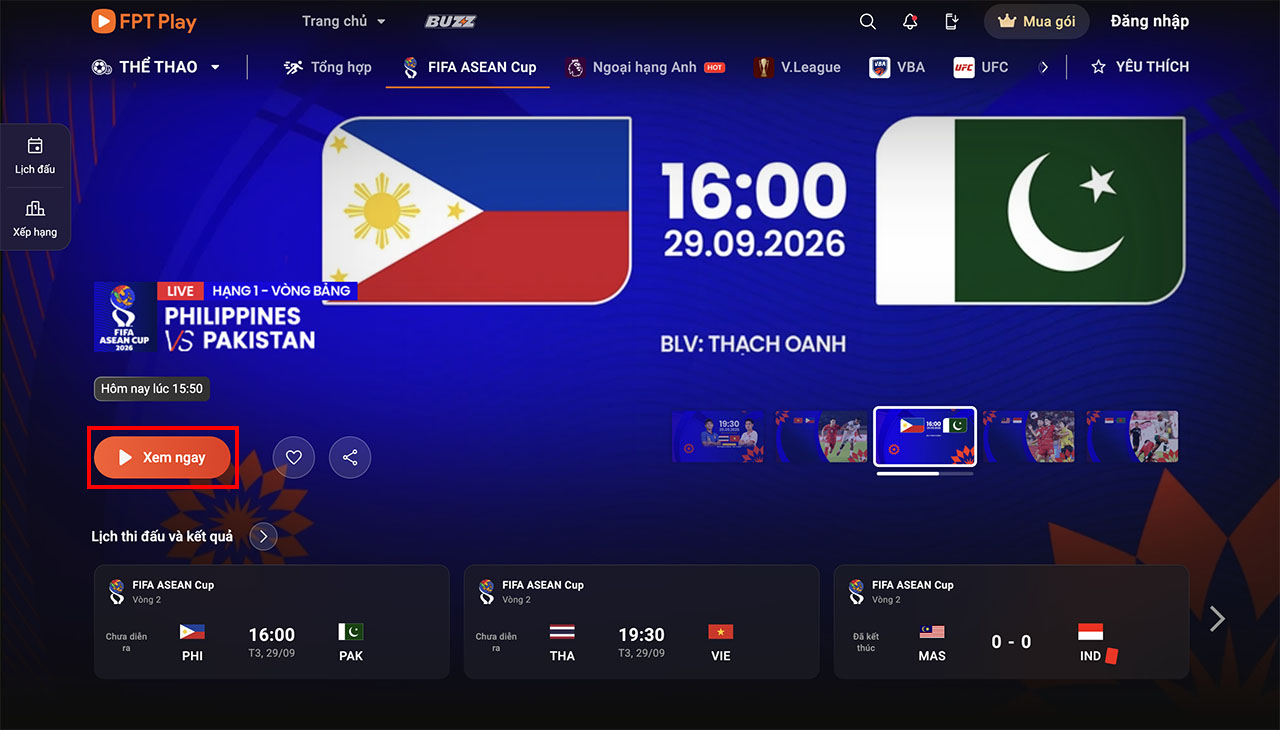 Xem Fifa Asean Cup 2026 Ở Đâu