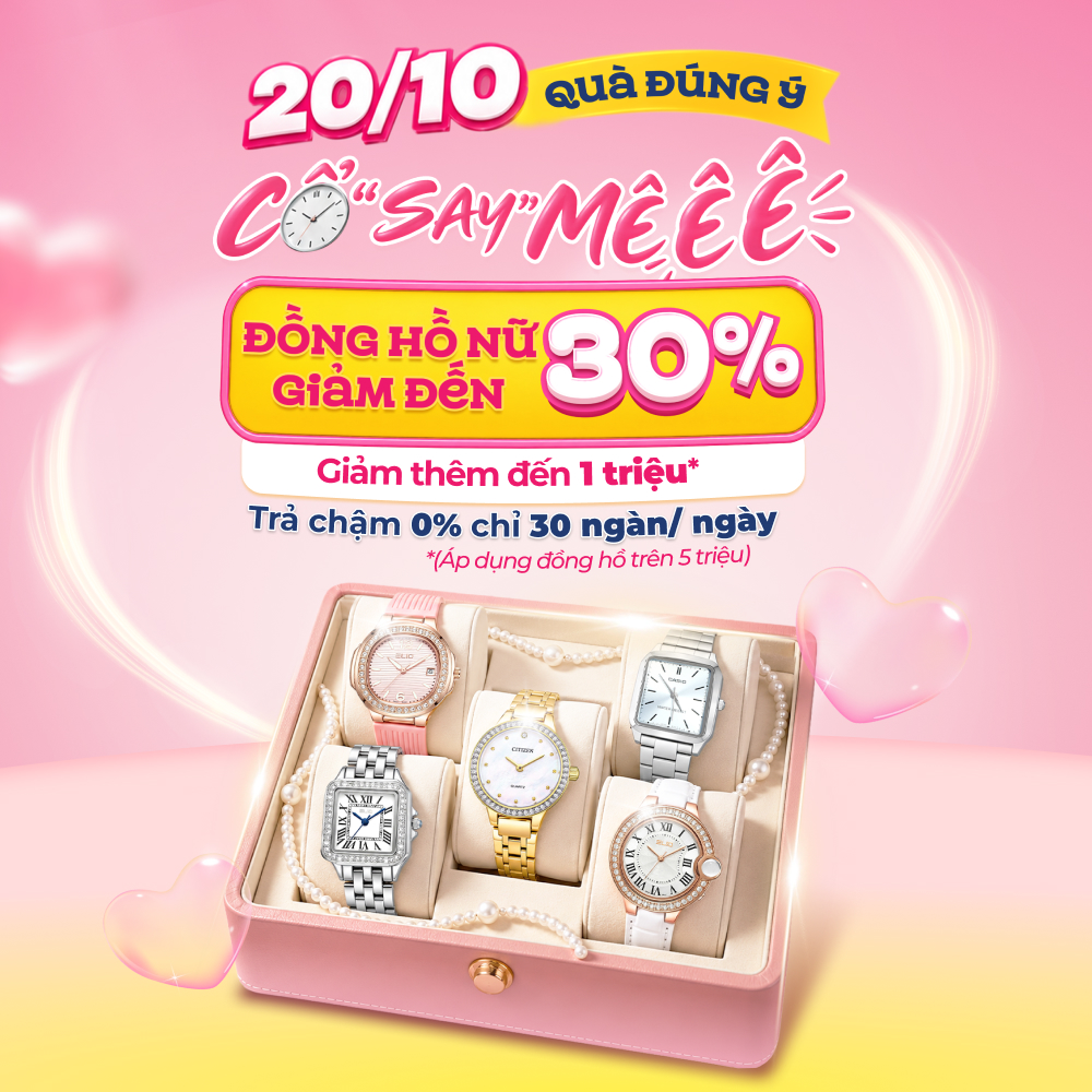 Khuyến Mãi Đồng Hồ Nữ Tháng 10 Tại Tgdđ: Giảm Đến 30%, Livestream Deal 0 Đồng