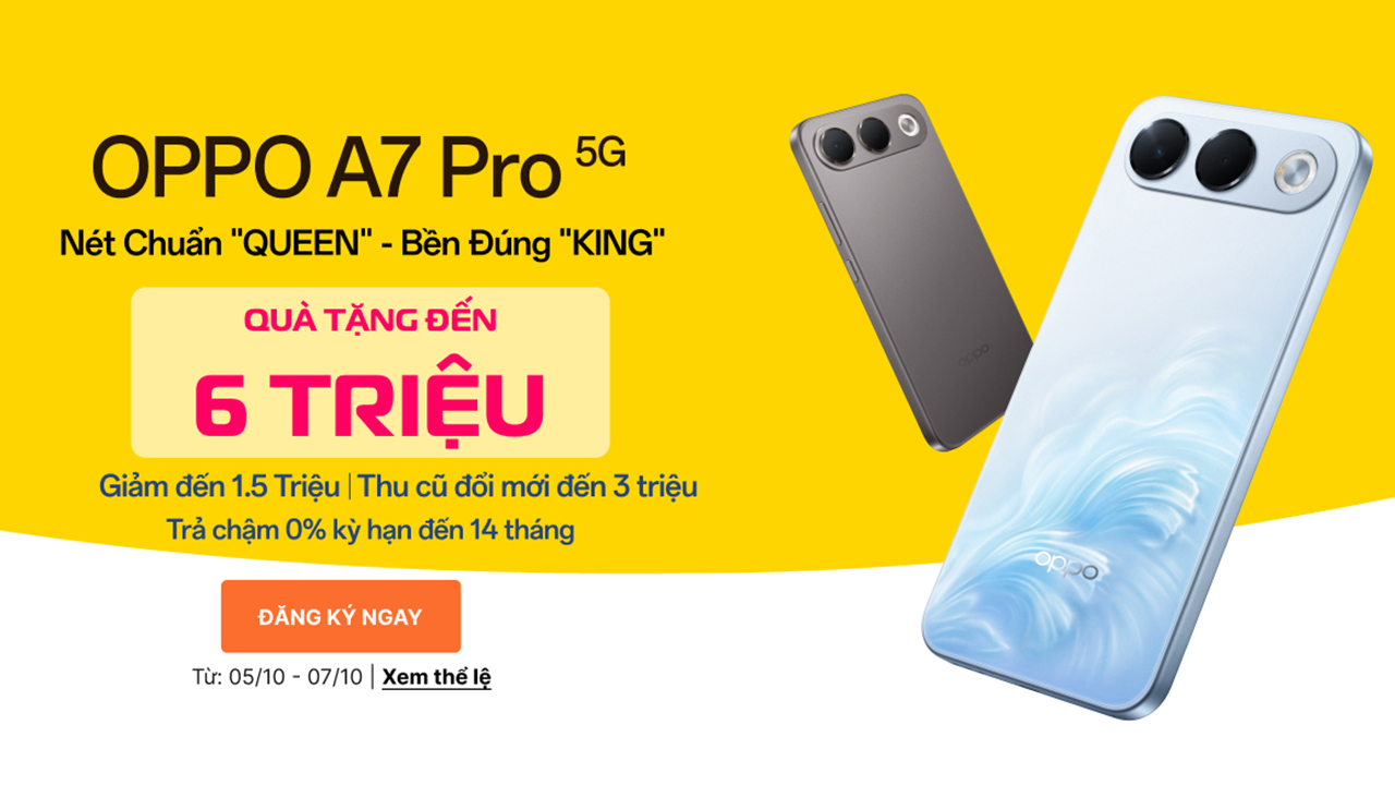 Minigame Oppo Deal King: Săn Deal Giảm 10% Và Cơ Hội Trúng 3 Điện Thoại Oppo A7 Pro