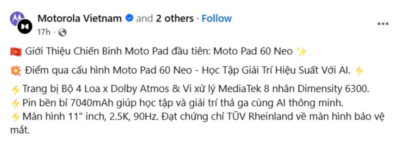 Moto Pad 60 Neo