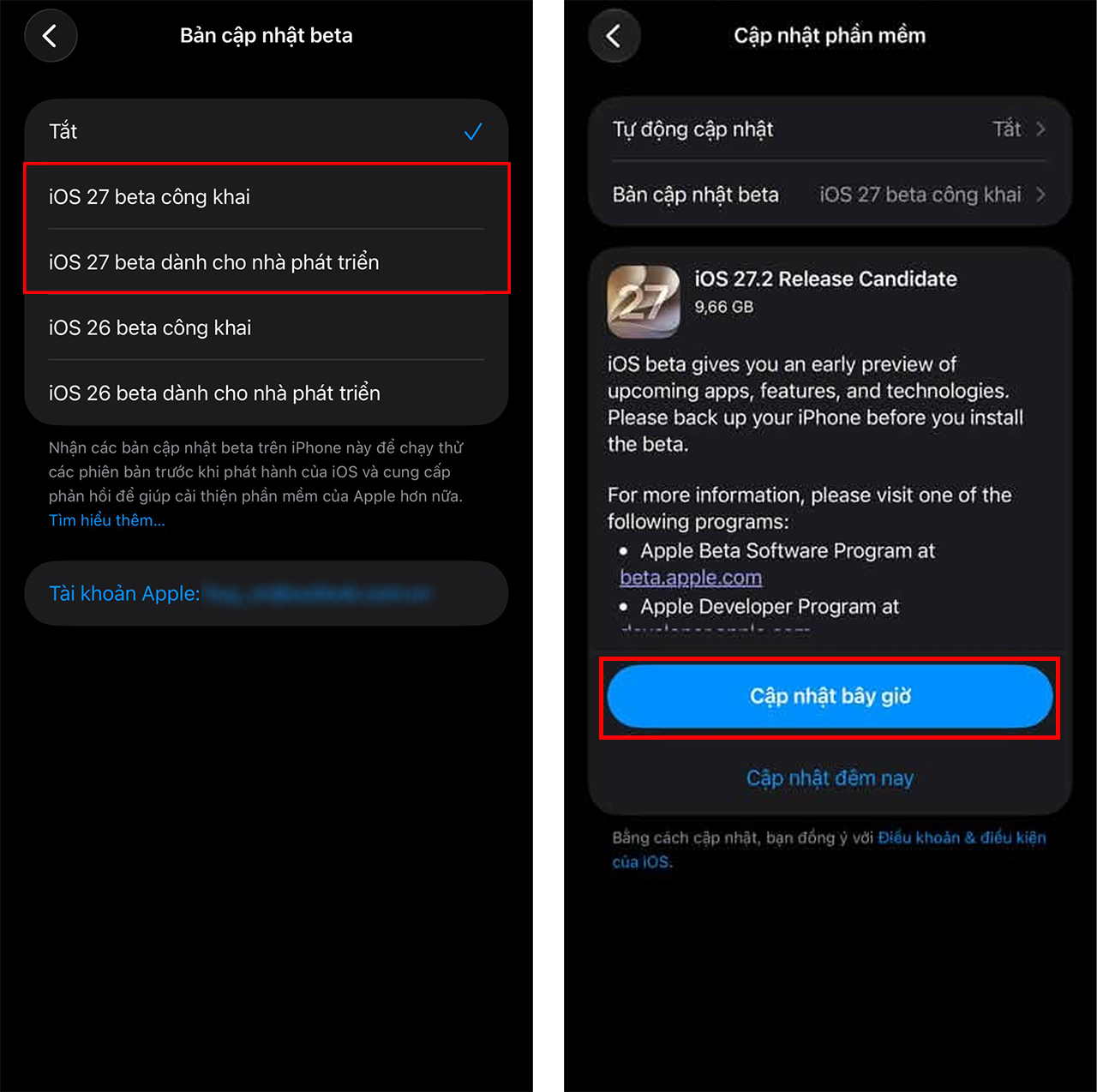 Cách Cập Nhật Ios 27.2 Rc