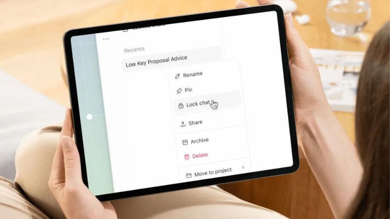 Ảnh minh họa: digitaltrends ChatGPT ra tính năng khóa đoạn chat
