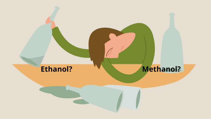 Ngộ độc methanol cần chẩn đoán phân biệt với ngộ độc rượu ethanol