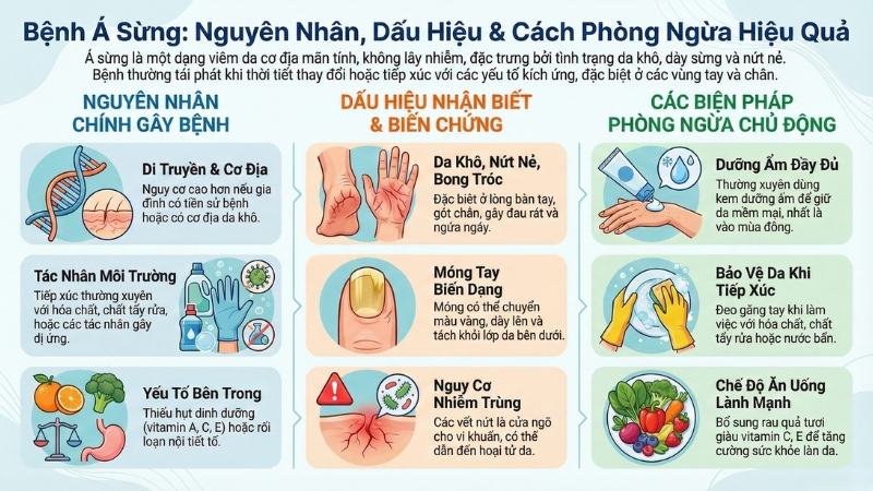 Bệnh á sừng là một thể lâm sàng đặc biệt của viêm da cơ địa
