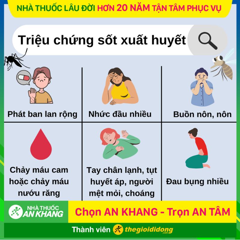 Triệu chứng sốt xuất huyết thường gặp