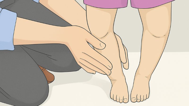 Chẩn đoán chân vòng kiềng chủ yếu dựa vào triệu chứng lâm sàng