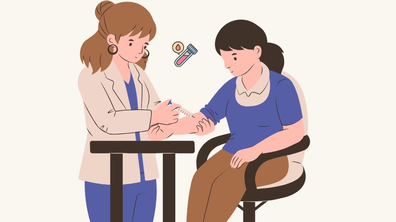 Bác sĩ có thể thực hiện xét nghiệm máu để kiểm tra tác nhân gây sốt