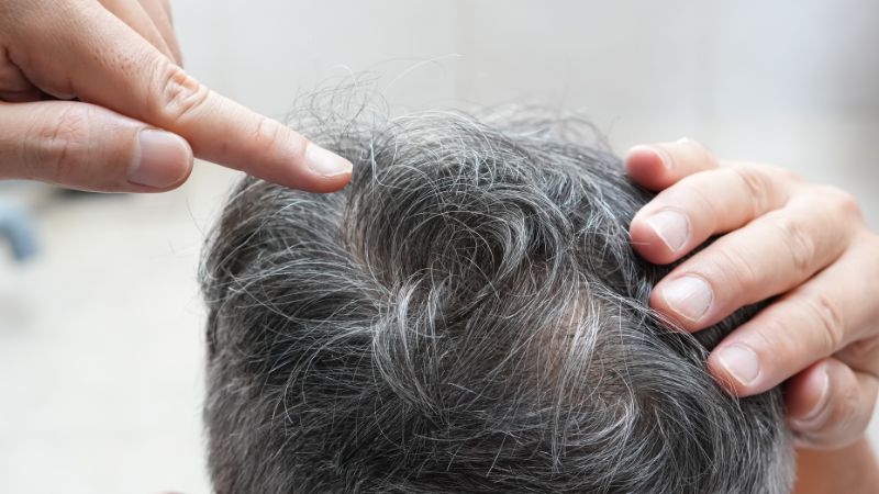 T&oacute;c bạc sớm l&agrave; t&igrave;nh trạng t&oacute;c mất sắc tố melanin sớm hơn so với độ tuổi b&igrave;nh thường