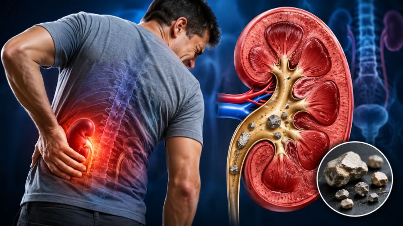 Sỏi thận là nguyên nhân phổ biến gây đau thận Sỏi thận là nguyên nhân phổ biến gây đau thận