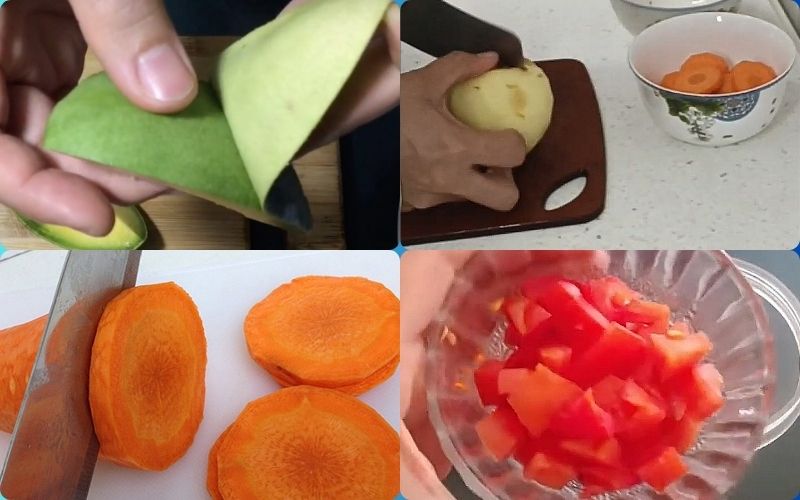 Nên rửa sạch và thái mỏng các nguyên liệu trước khi làm sinh tố