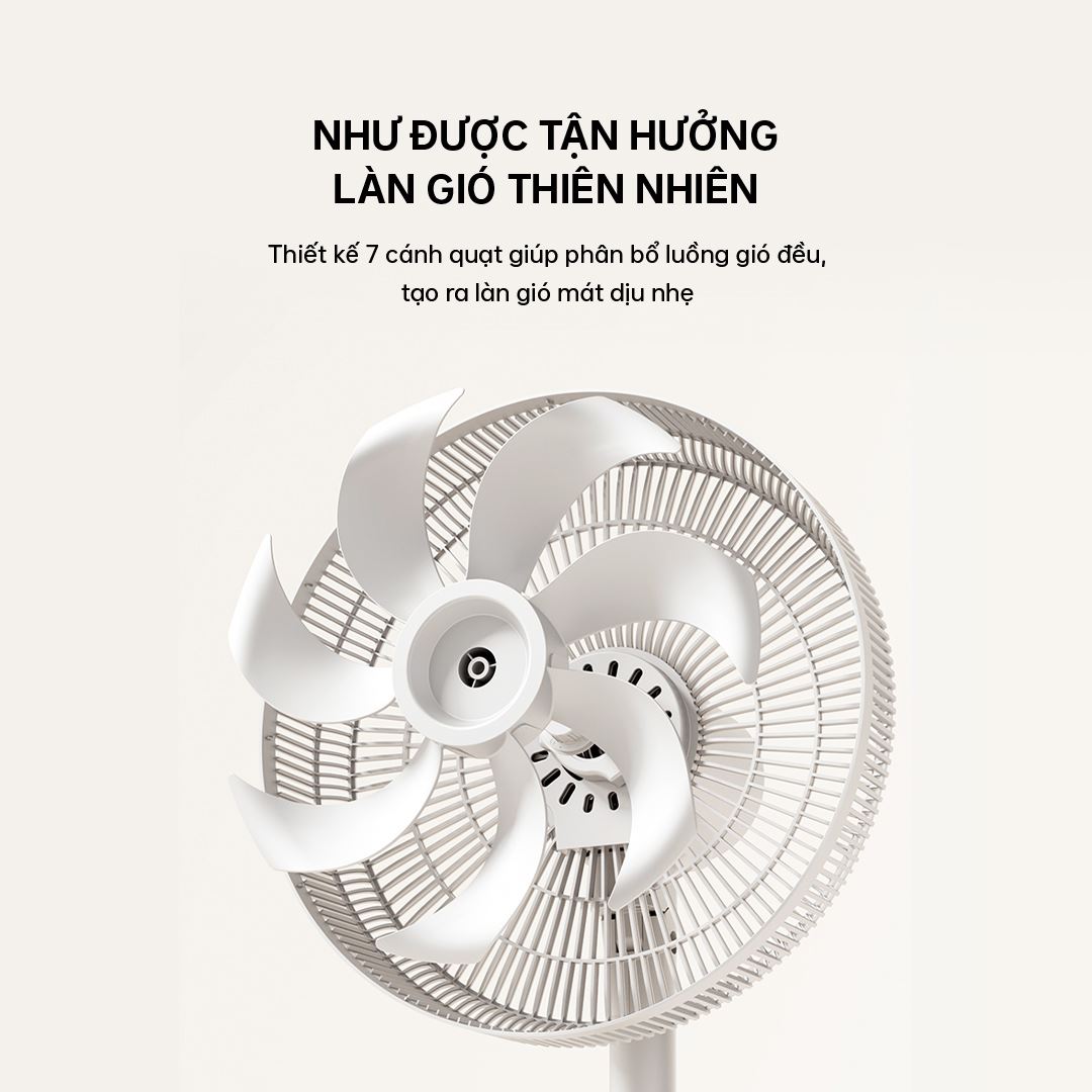 Quạt đứng AQUA 7 cánh AQS-FED3501R(W)-VN 50W mang đến làn gió thoải mái, dịu mát cho gia đình