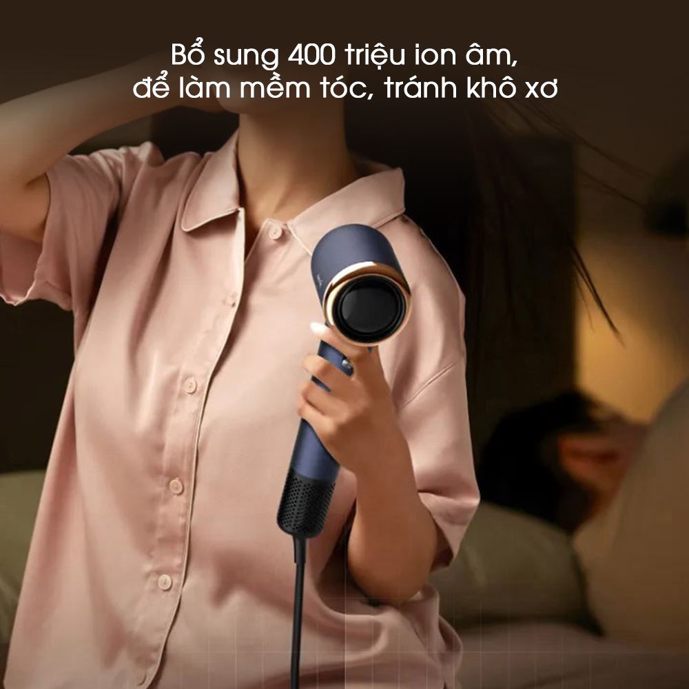 Máy sấy tóc Deerma DEM-CF50W với động cơ mạnh mẽ và 6 chế độ sấy đa dạng