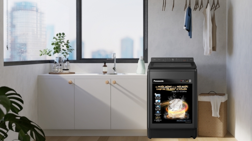 Máy giặt Panasonic Inverter 12.5 kg NA-FD125V4BV giặt sạch mạnh mẽ, diệt khuẩn nước nóng, tiết kiệm thời gian và điện năng Máy giặt Panasonic Inverter 12.5 kg NA-FD125V4BV giặt sạch mạnh mẽ, diệt khuẩn nước nóng, tiết kiệm thời gian và điện năng