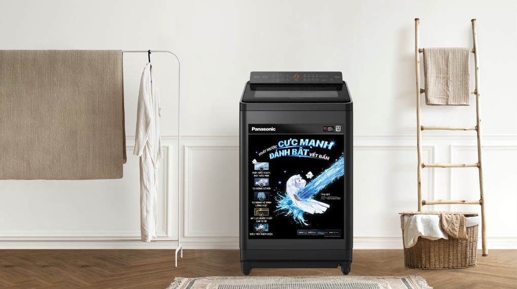 Máy giặt Panasonic 10.5 kg giặt sạch sâu, lưu hương lâu, tiết kiệm điện, phù hợp gia đình đông người Máy giặt Panasonic 10.5 kg giặt sạch sâu, lưu hương lâu, tiết kiệm điện, phù hợp gia đình đông người