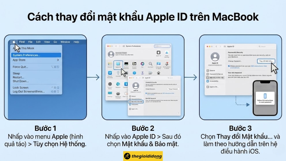 Lấy lại mật khẩu iCloud bằng MacBook