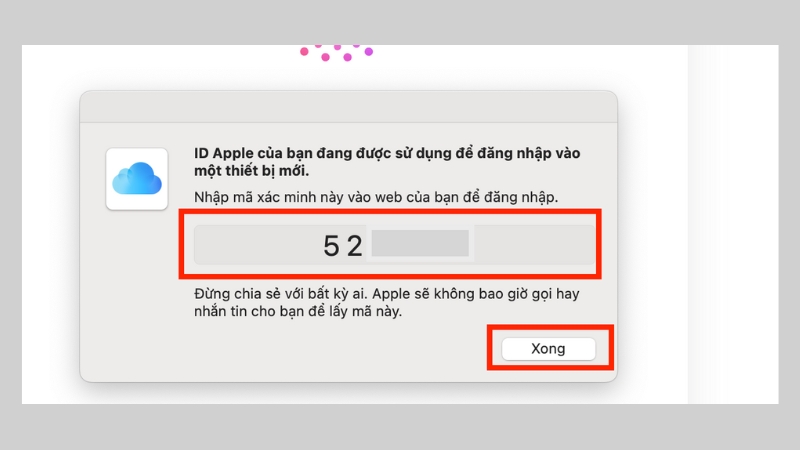 Nhập mã xác thực