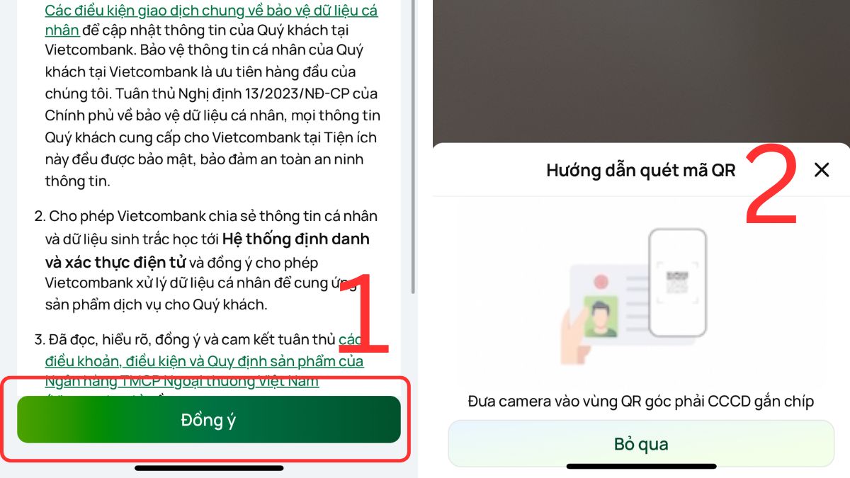 Chọn Đồng ý   quét mã QR