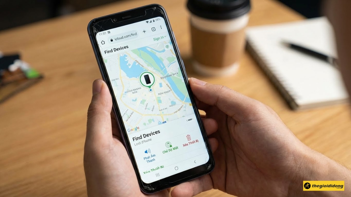 T&igrave;m iPhone bằng điện thoại Android