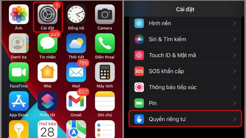 Bật quyền truy cập micro trong ứng dụng iPhone