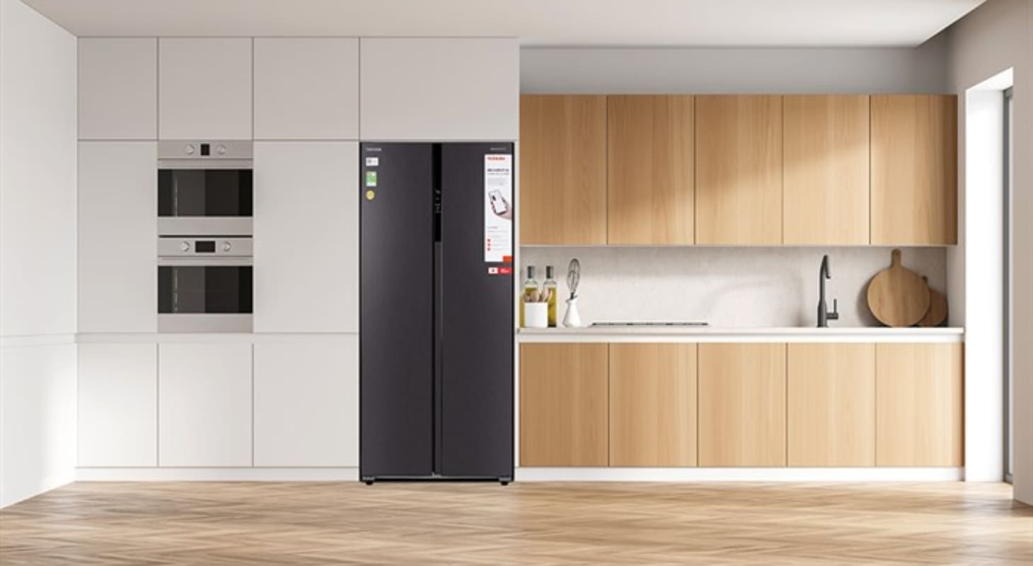 Tủ lạnh Toshiba Inverter 460 lít Side By Side GR-RS600WI-PMV(37)-SG có thiết kế 2 cánh Side by Side rộng lớn