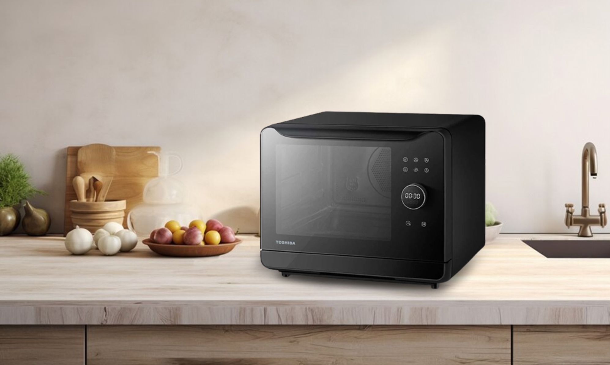 Lò hấp nướng Toshiba MS3-STQ20SE(BK) có 3 chế độ hấp giữ trọn vị ngon: hấp cơ bản, hấp nhanh và hấp chậm tùy món, tiện lợi nấu nướng