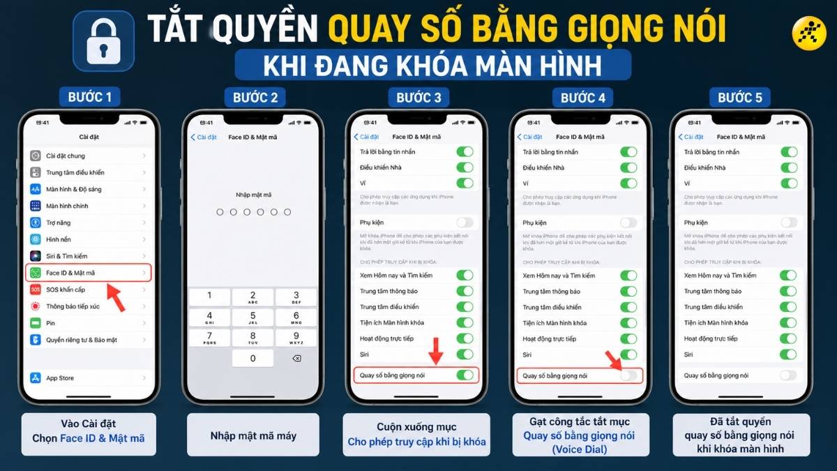 Tắt quyền quay số bằng giọng nói khi đang khóa màn hình Tắt quyền quay số bằng giọng nói khi đang khóa màn hình