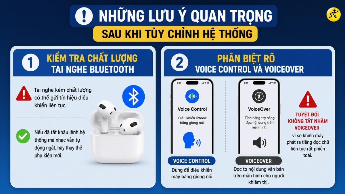 Phân biệt rõ Voice Control và VoiceOver Phân biệt rõ Voice Control và VoiceOver