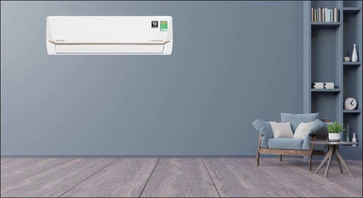Máy lạnh Sharp Inverter 1.5 HP AH-X13CEWC có thiết kế thanh mảnh, hiện đại với gam màu trắng trung tính, dễ kết hợp với mọi không gian