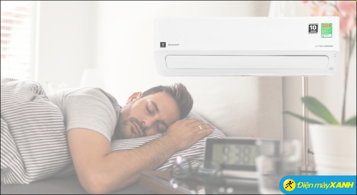 Máy lạnh Sharp Inverter 2 HP AH-XP18CMW với chế độ ngủ đêm Best Sleep, điều chỉnh nhiệt độ ban đêm giúp cải thiện chất lượng giấc ngủ