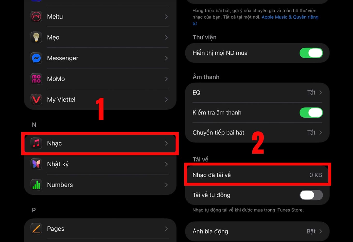 Xóa nhạc trên iPhone để giải phóng bộ nhớ trên thiết bị