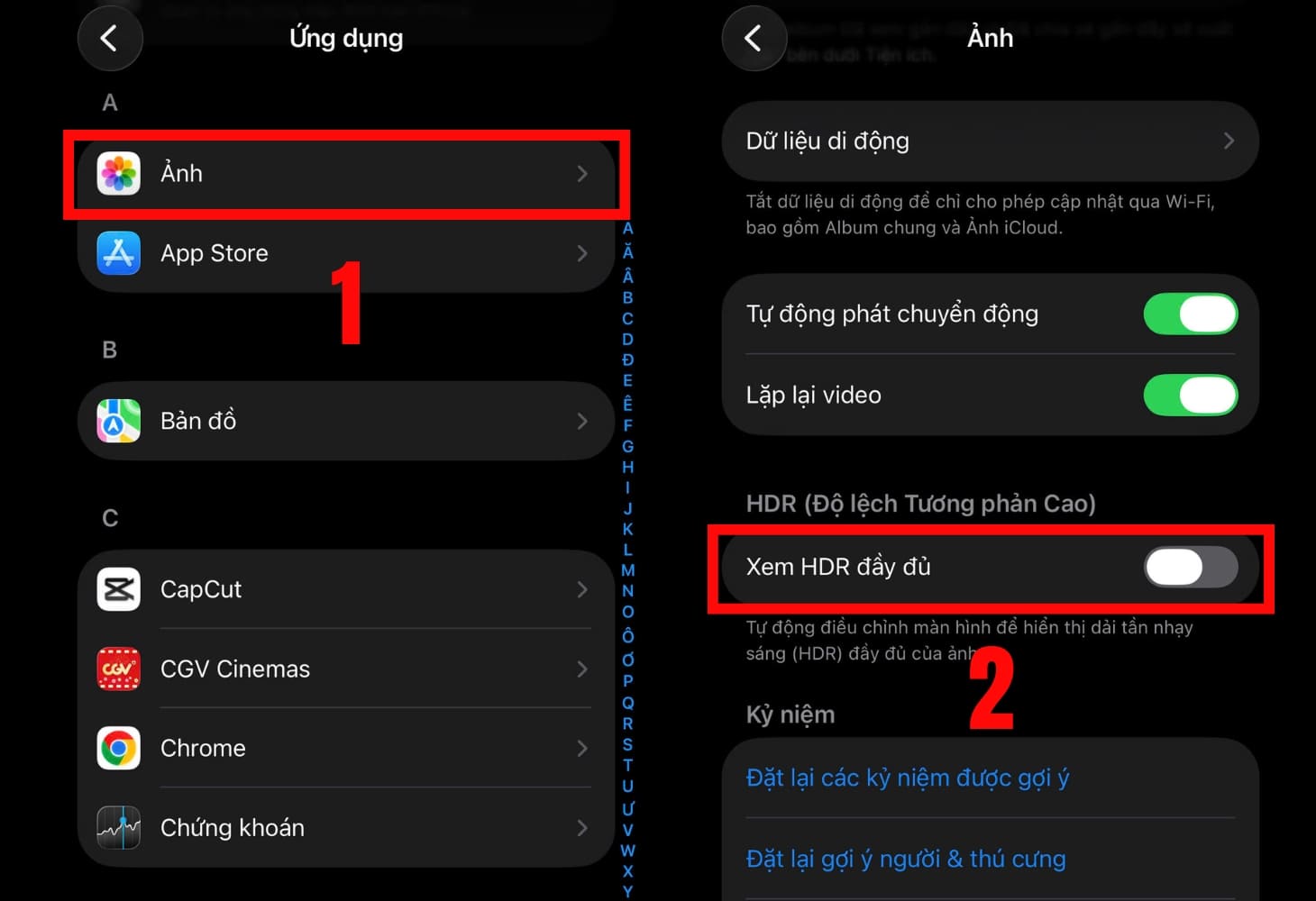 Tắt lưu bản sao ảnh HDR giúp tiết kiệm dung lượng iPhone mỗi khi lưu ảnh