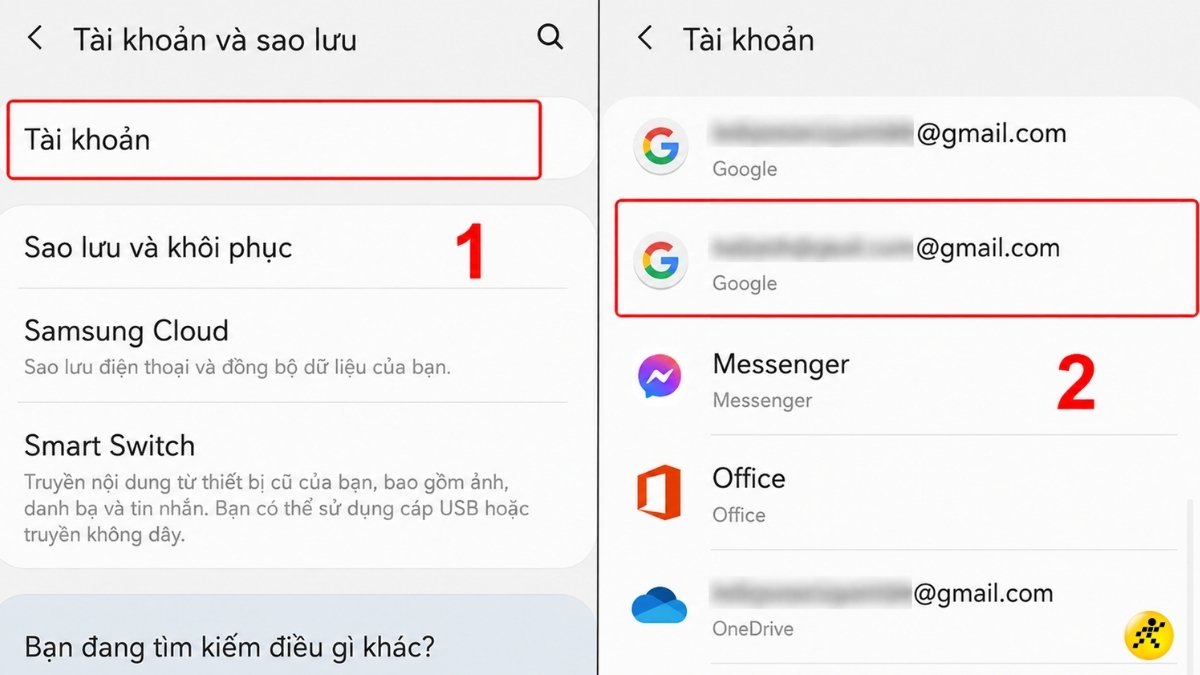 Chọn t&agrave;i khoản Google muốn đăng xuất
