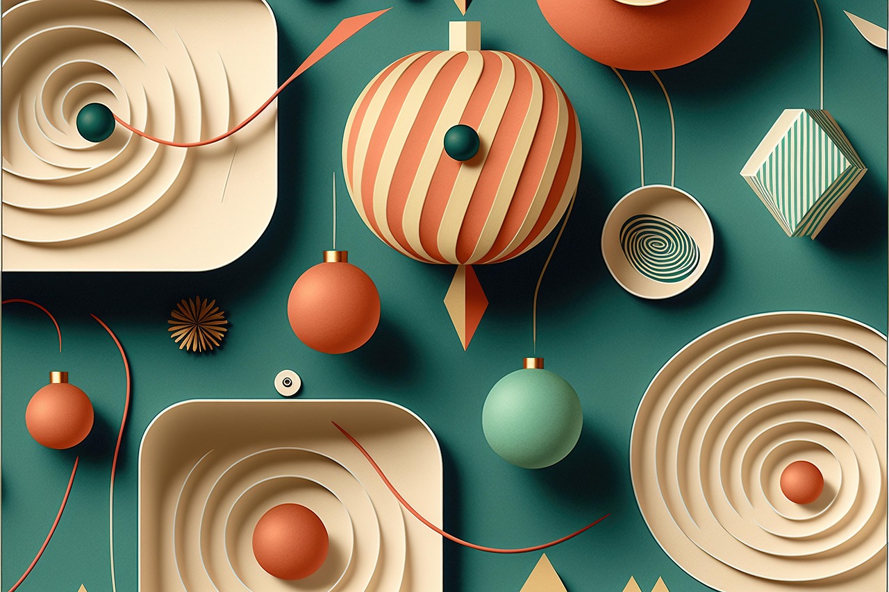 Phong cách 3D tạo chiều sâu ấn tượng cho hình nền