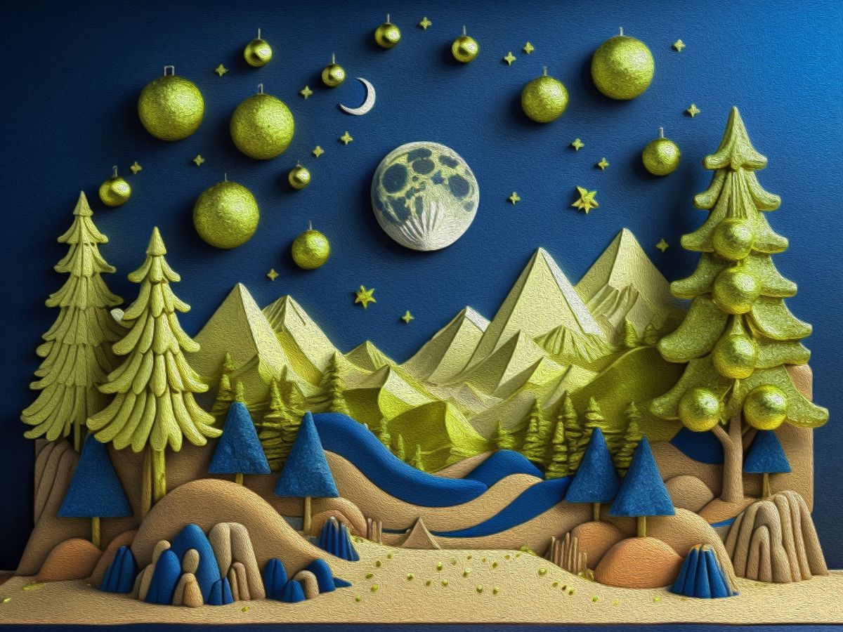 Phong cách 3D tạo chiều sâu ấn tượng cho hình nền