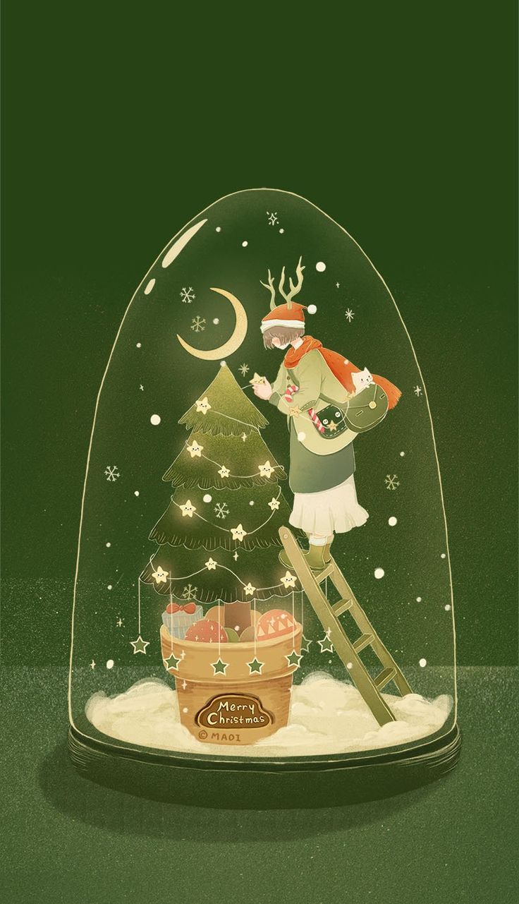 Thay áo mới cho dế yêu với hình nền Noel ấn tượng