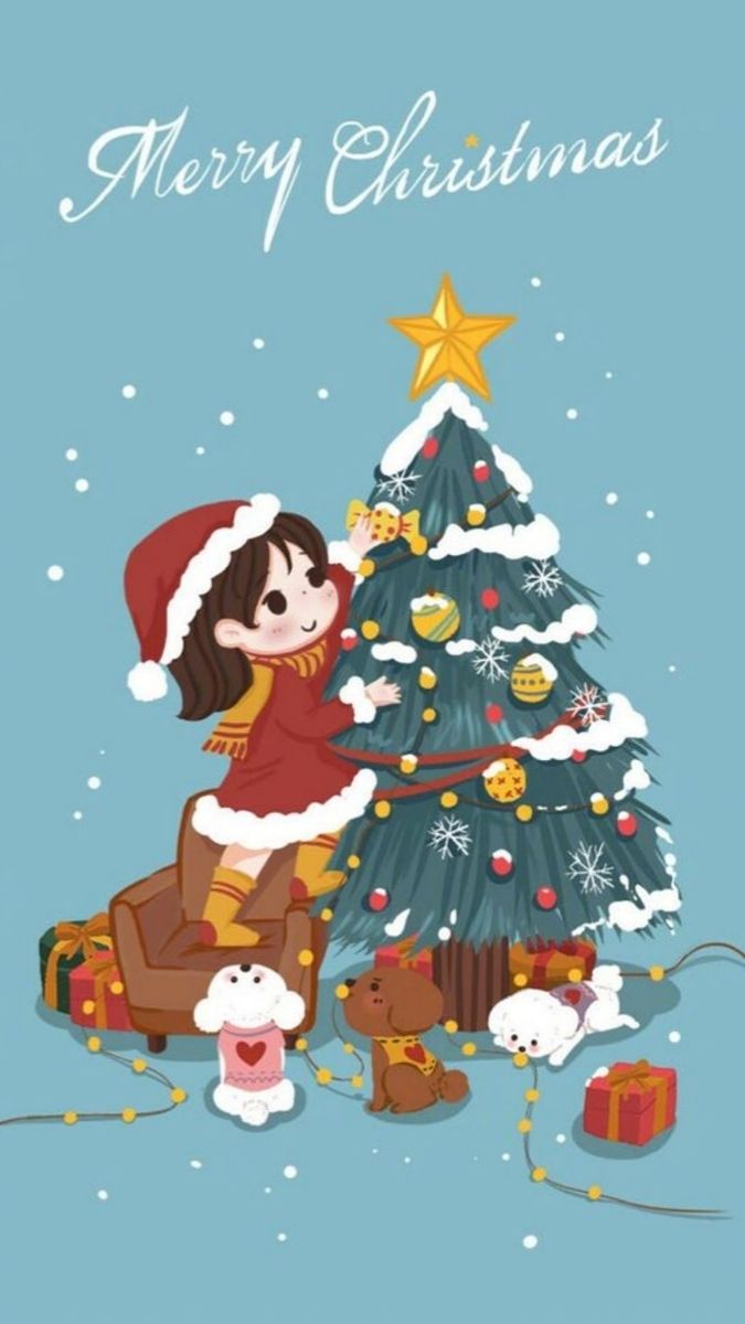 Thay áo mới cho dế yêu với hình nền Noel ấn tượng