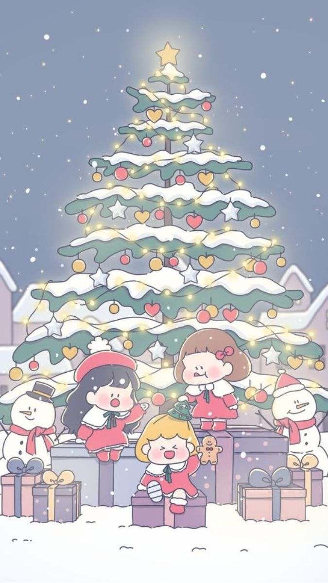 Thay áo mới cho dế yêu với hình nền Noel ấn tượng