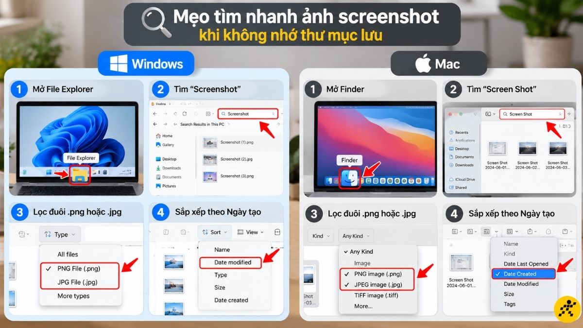 Mẹo t&igrave;m nhanh ảnh screenshot 