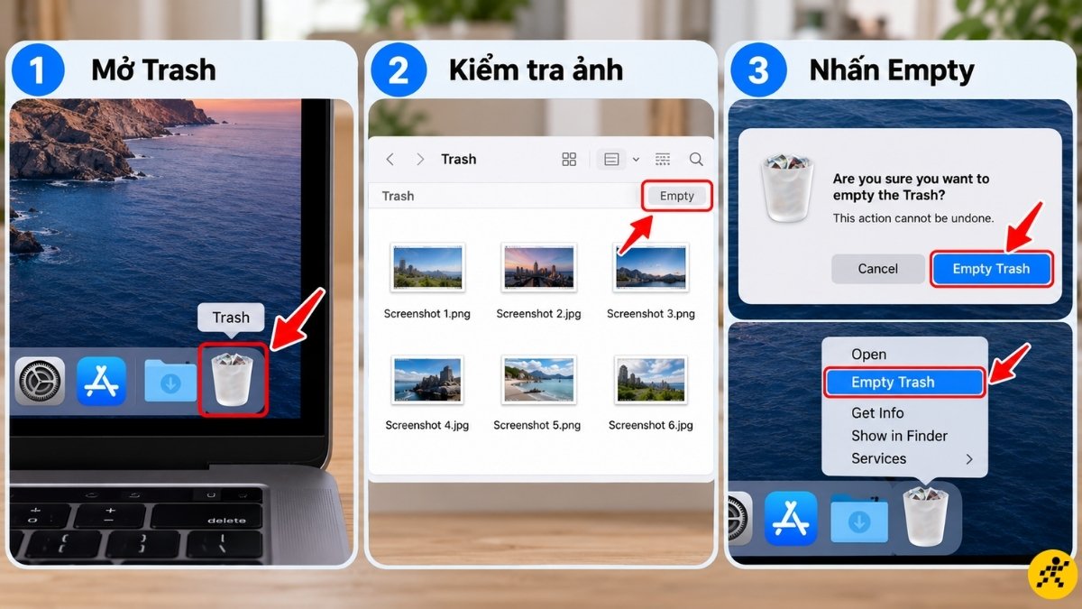 X&oacute;a vĩnh viễn h&igrave;nh ảnh khỏi Th&ugrave;ng r&aacute;c 