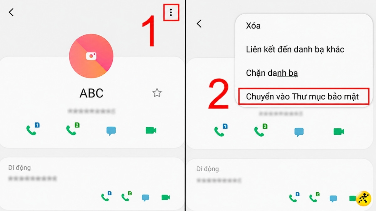 Chọn Chuyển v&agrave;o Thư mục bảo mật