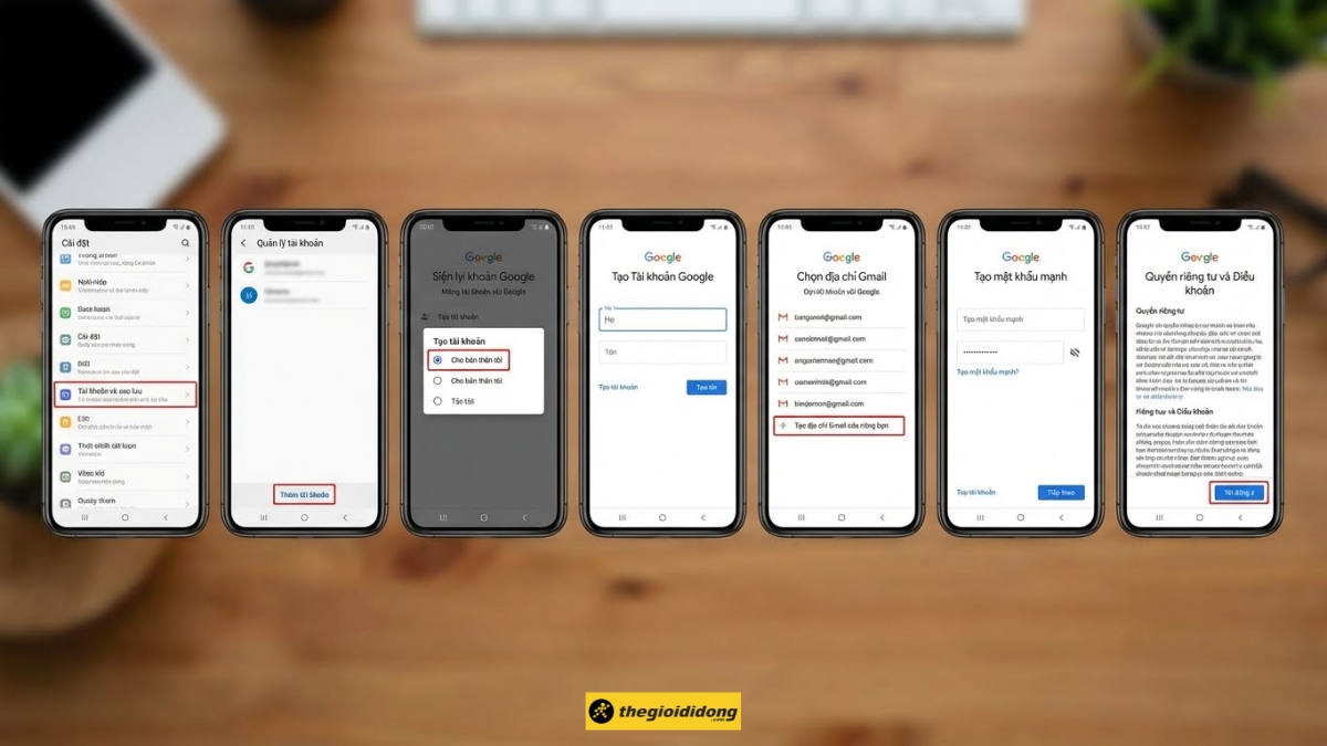 Cách tạo tài khoản Google trên điện thoại Cách tạo tài khoản Google trên điện thoại