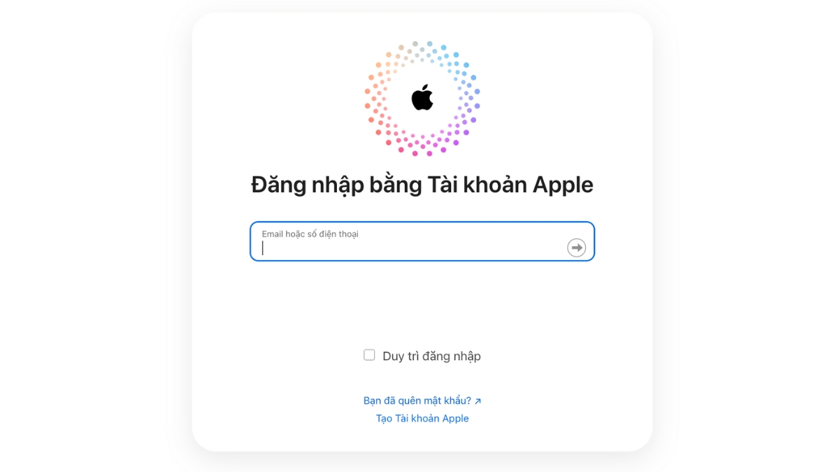 Nhập email/iCloud ID v&agrave; mật khẩu