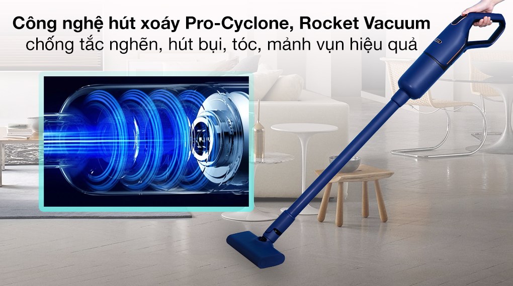 Công nghệ hút xoáy Cyclone trên Máy hút bụi cầm tay Deerma DX1000