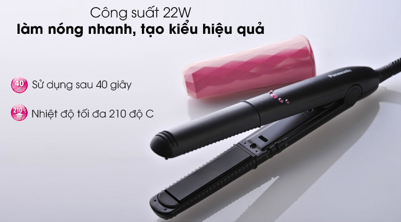 Máy tạo kiểu tóc Panasonic EH-HV11-K645 có thanh cấp nhiệt tỏa nhiệt đều, làm nóng nhanh