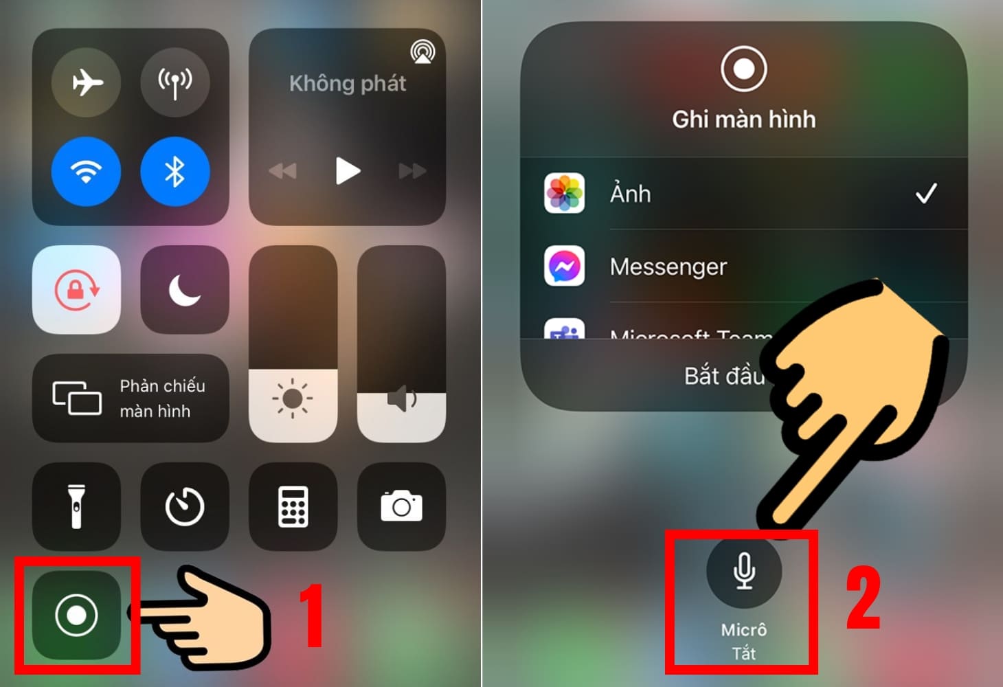 Quay màn hình iPhone iOS 13 trở lên