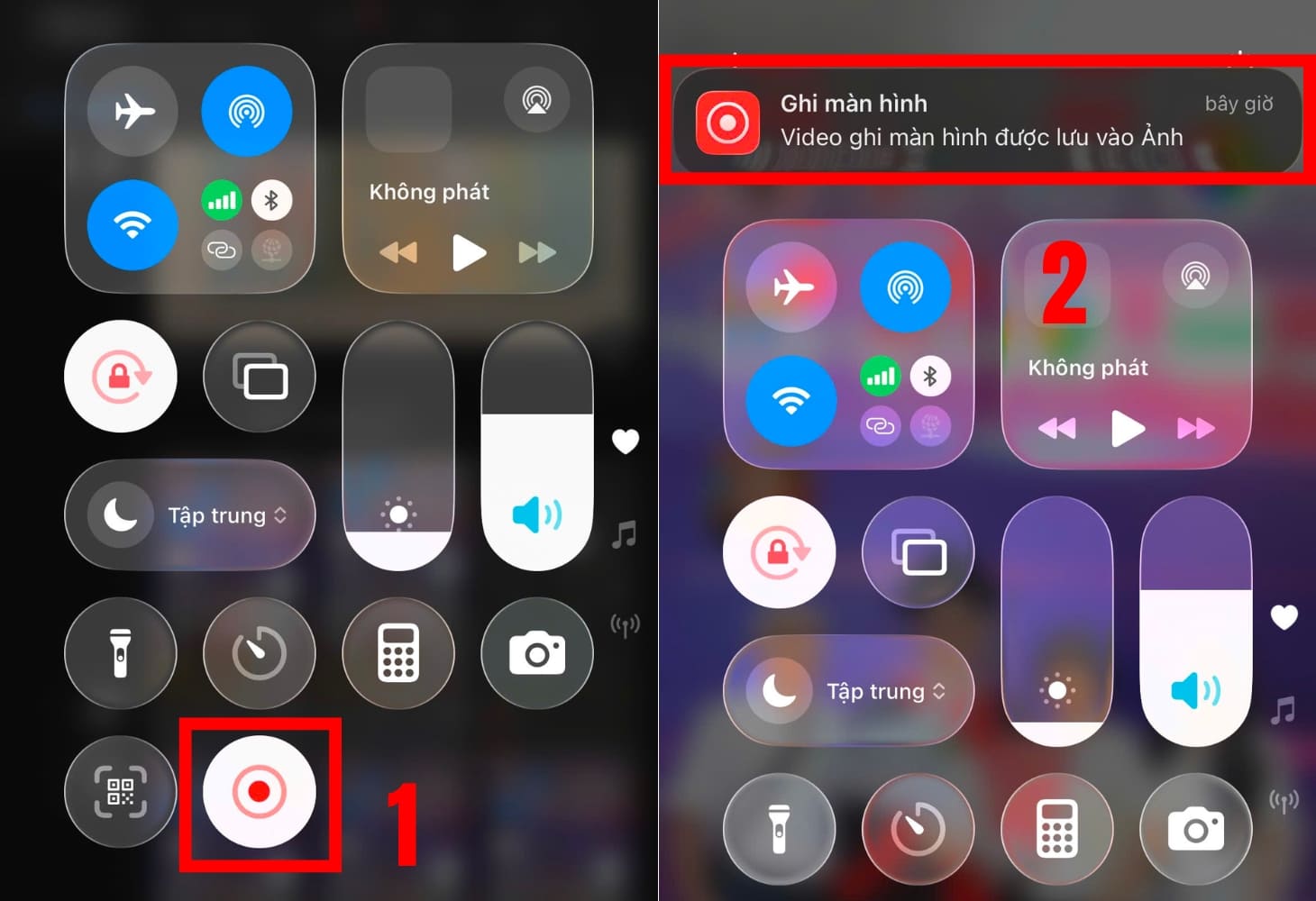 Dừng ghi màn hình iPhone iOS 26