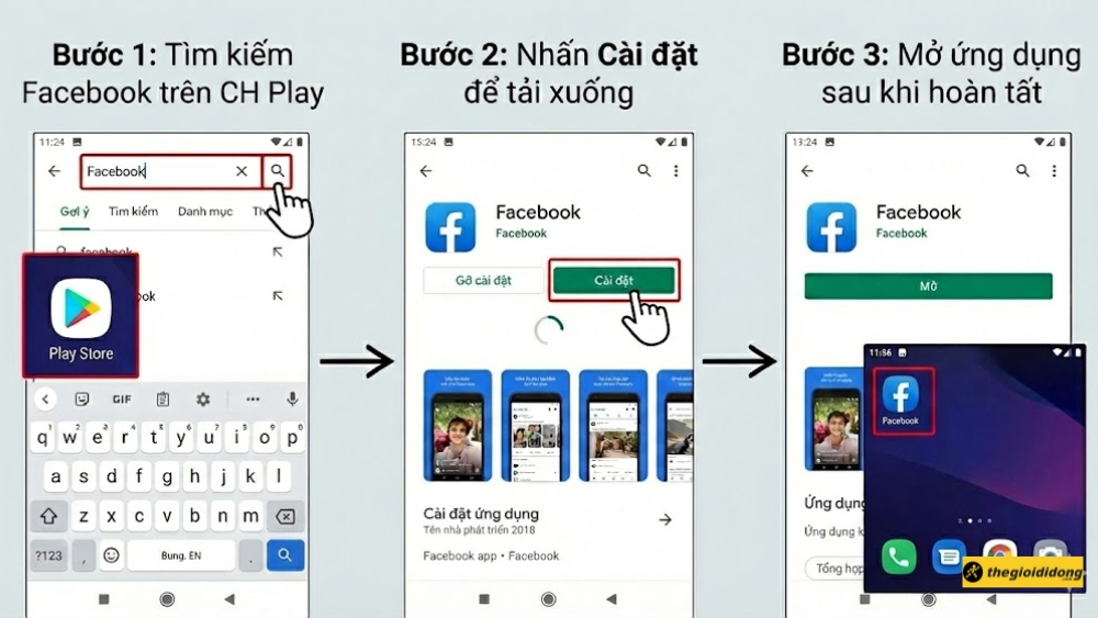 Tải Facebook về điện thoại Android