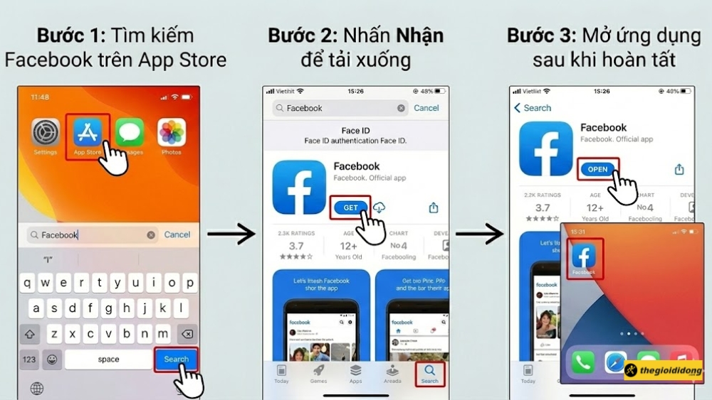 Tải Facebook về điện thoại iPhone